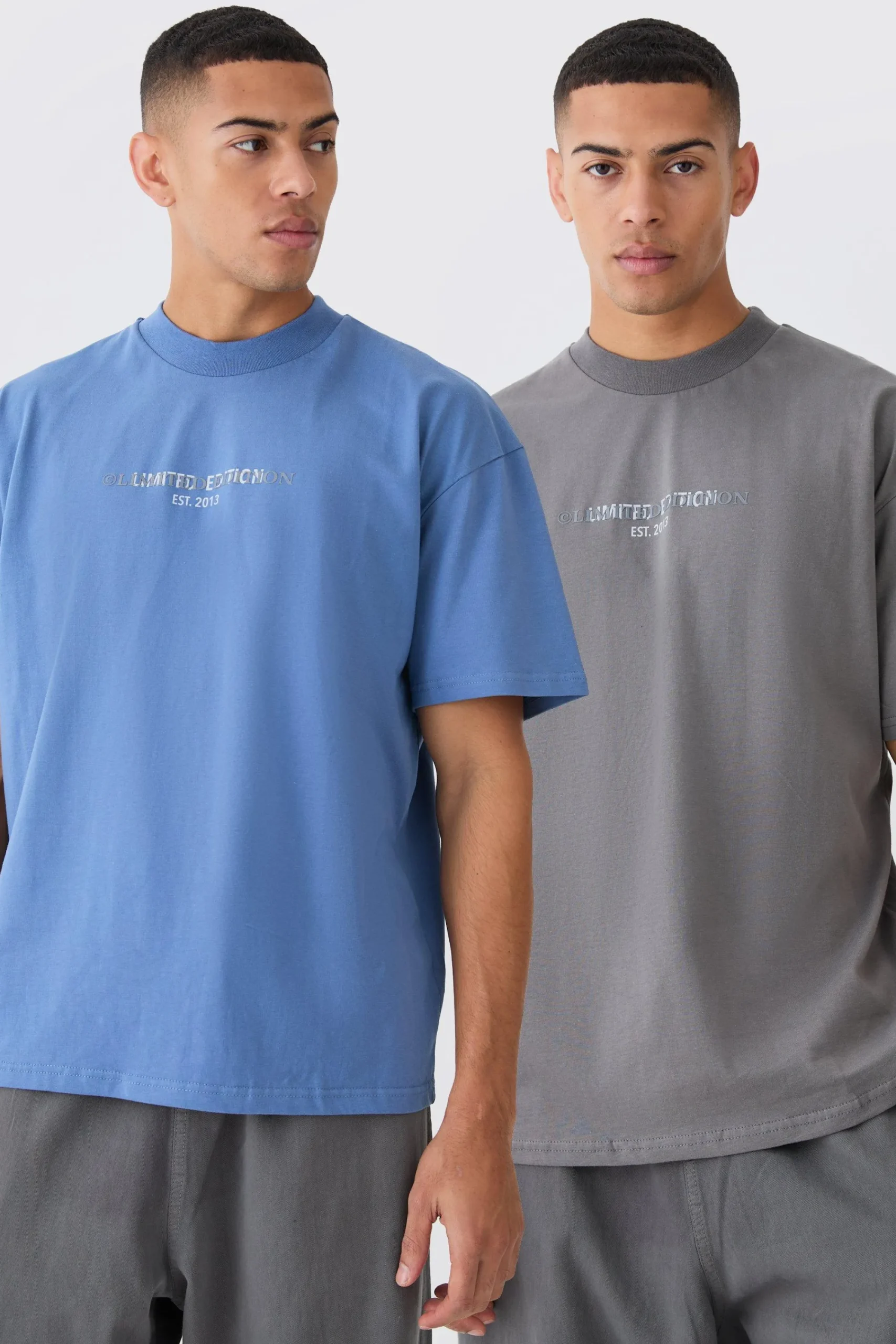 2 Pack Oversized Heavyweight Limited T-shirts | UK^boohooMAN Clearance