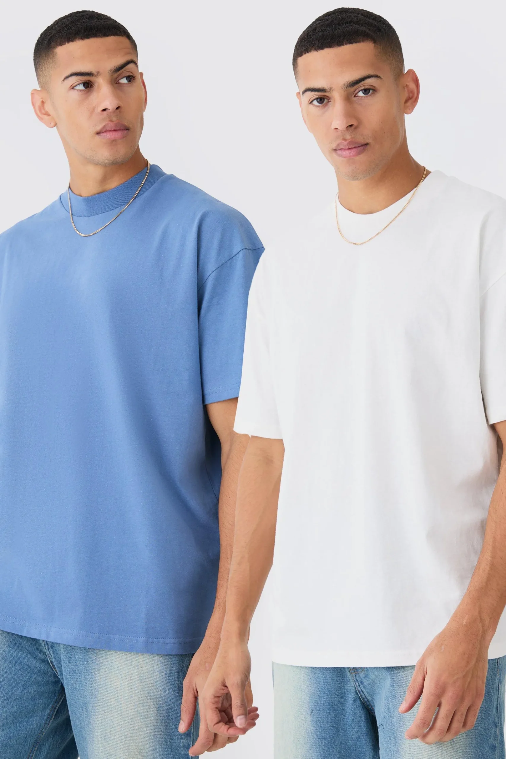 2 Pack Oversized Heavyweight T-shirts | UK^boohooMAN Online