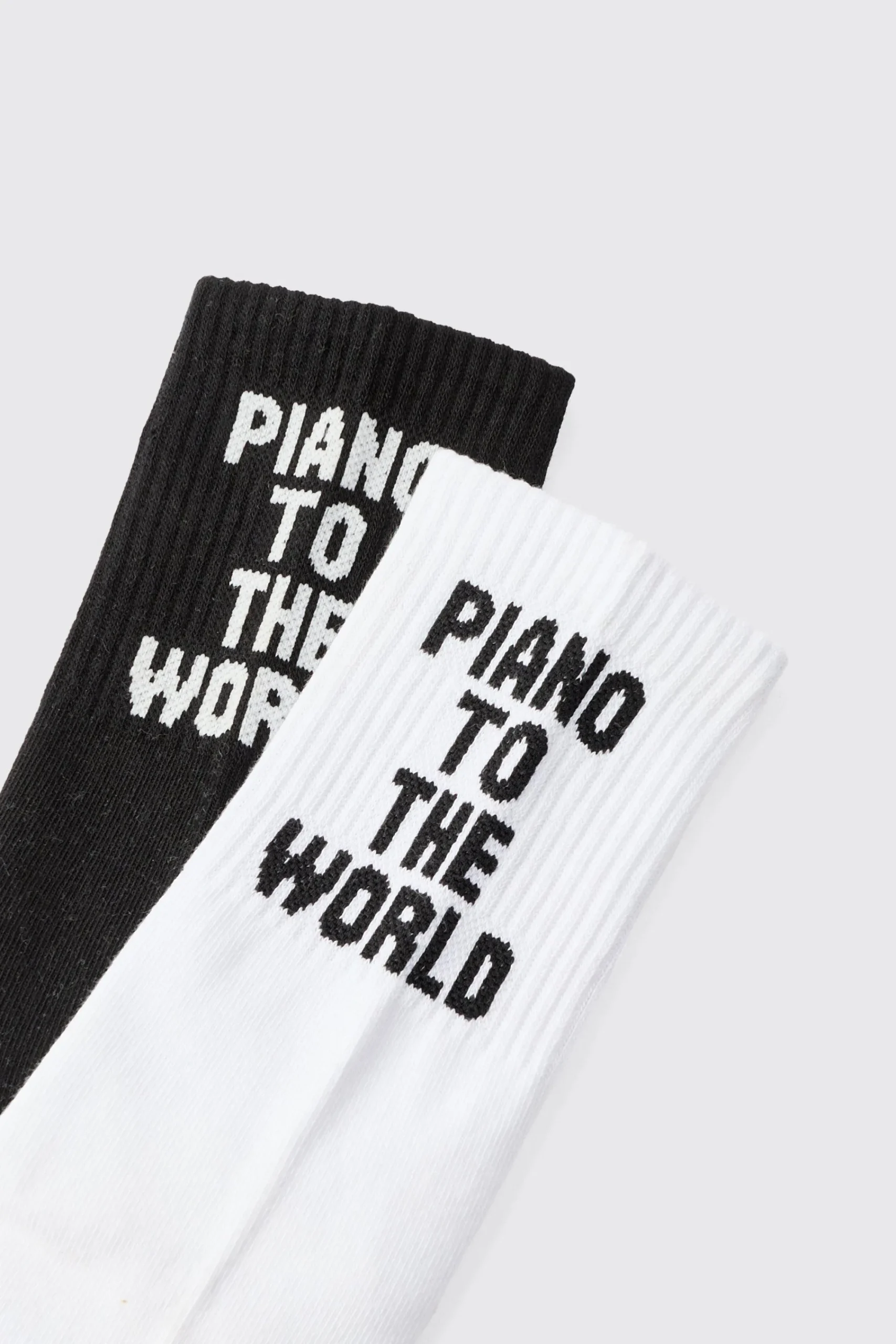 boohooMAN 2 Pack Slogan Sports Socks | UK| Underwear & Socks|Underwear & Socks