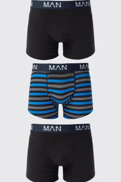 boohooMAN 3 Pack Stripe Boxers | UK| Underwear & Socks|Underwear & Socks