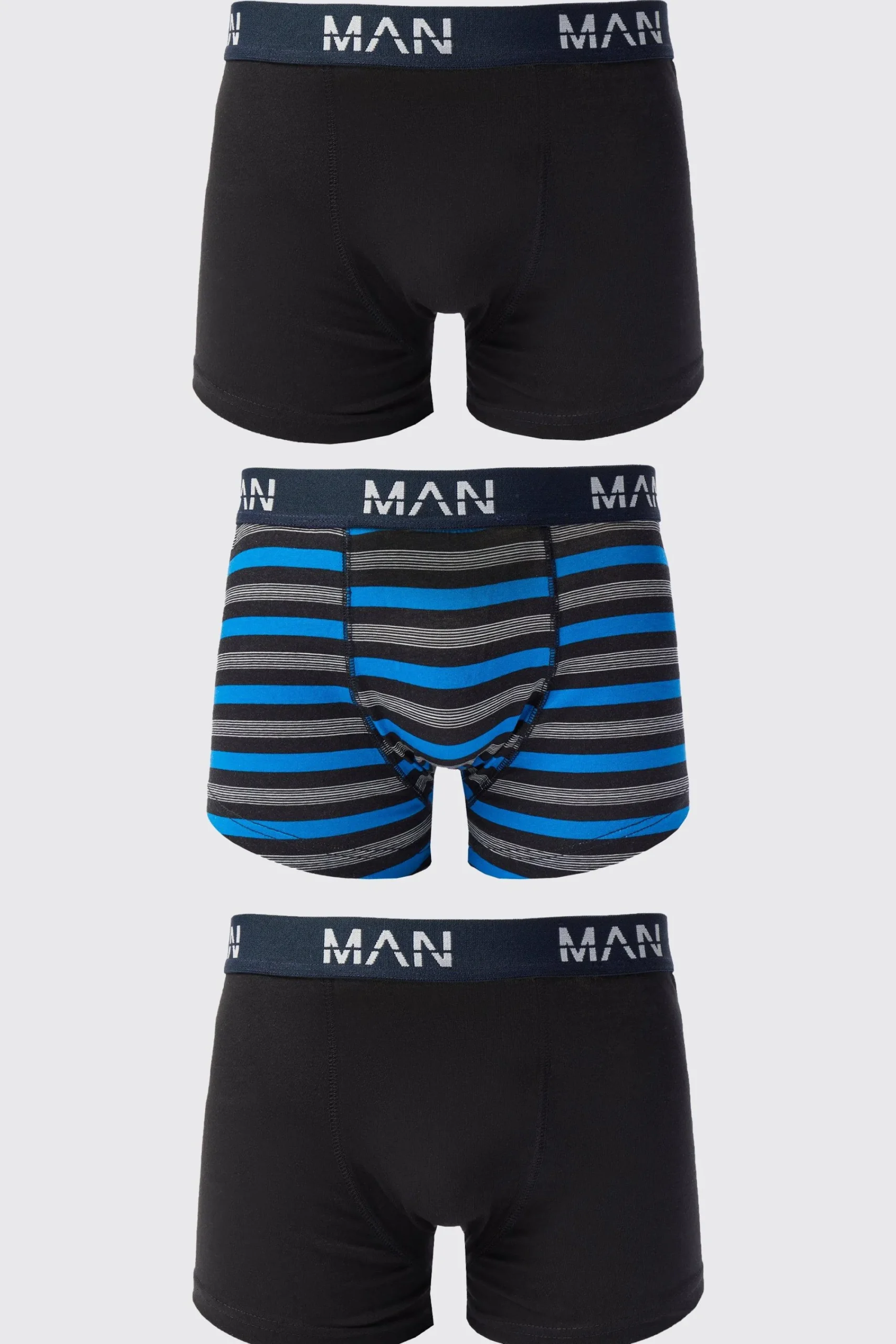 boohooMAN 3 Pack Stripe Boxers | UK| Underwear & Socks|Underwear & Socks