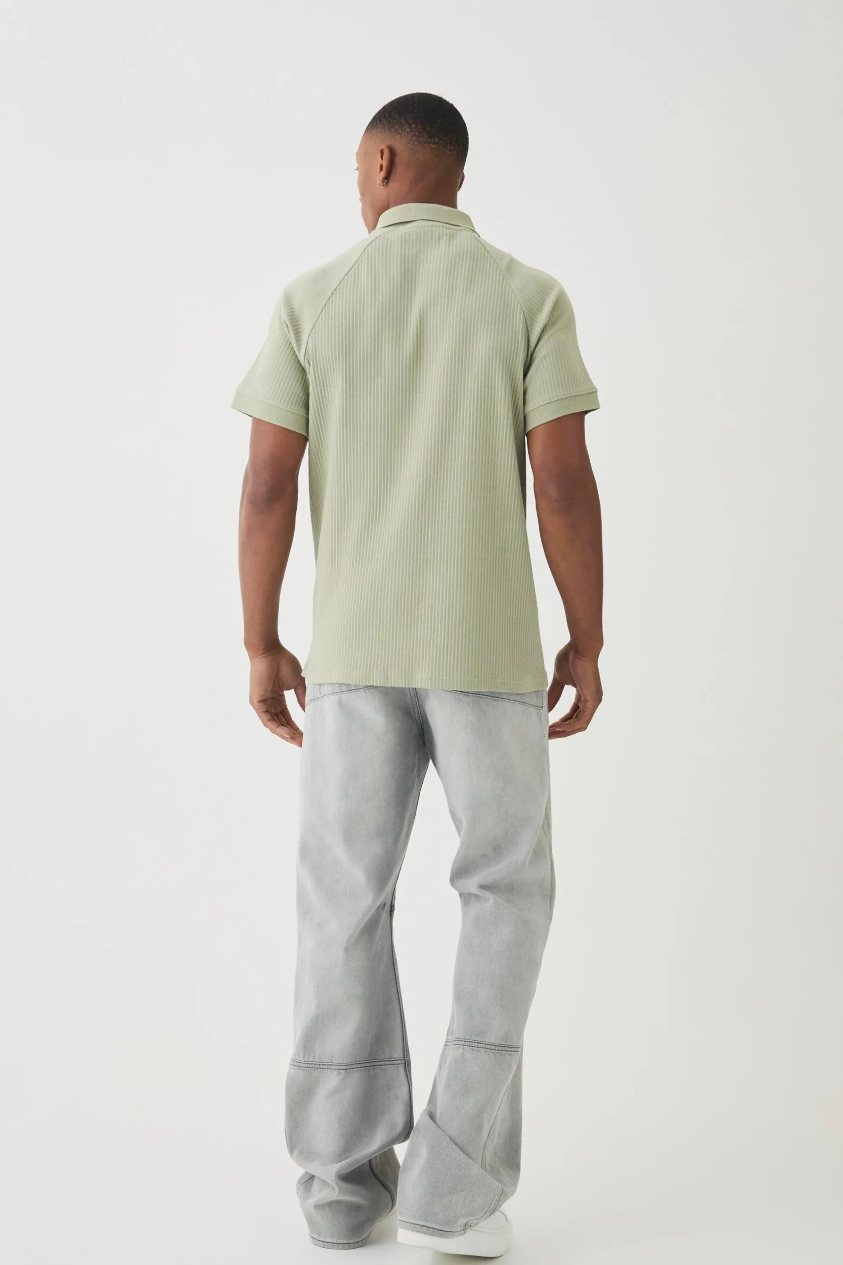 1/4 Zip Jersey Rib Pocket Polo | UK^boohooMAN Discount