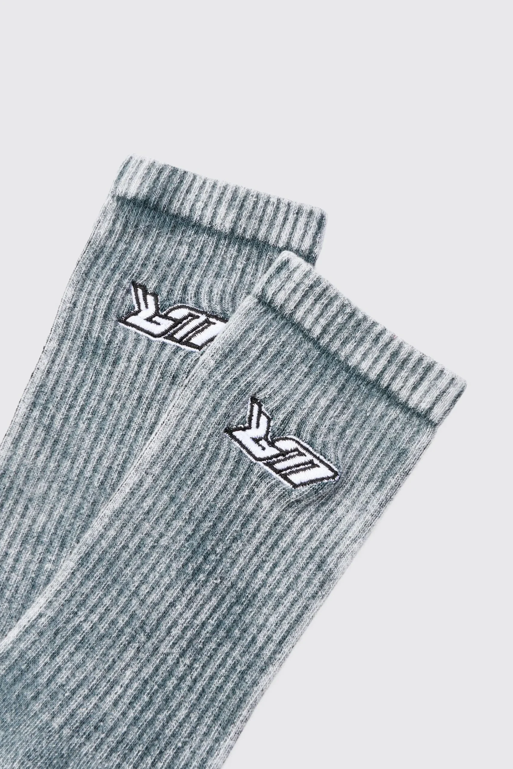 boohooMAN Acid Wash BM Embroidered Socks In | UK| Underwear & Socks|Underwear & Socks