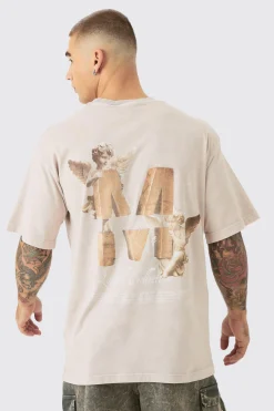 Acid Wash M Cherub Graphic T-shirt | UK^boohooMAN New