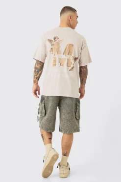 Acid Wash M Cherub Graphic T-shirt | UK^boohooMAN New