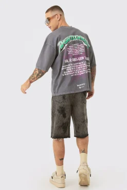 boohooMAN Acid Washed Denim Jorts In | UK| Shorts