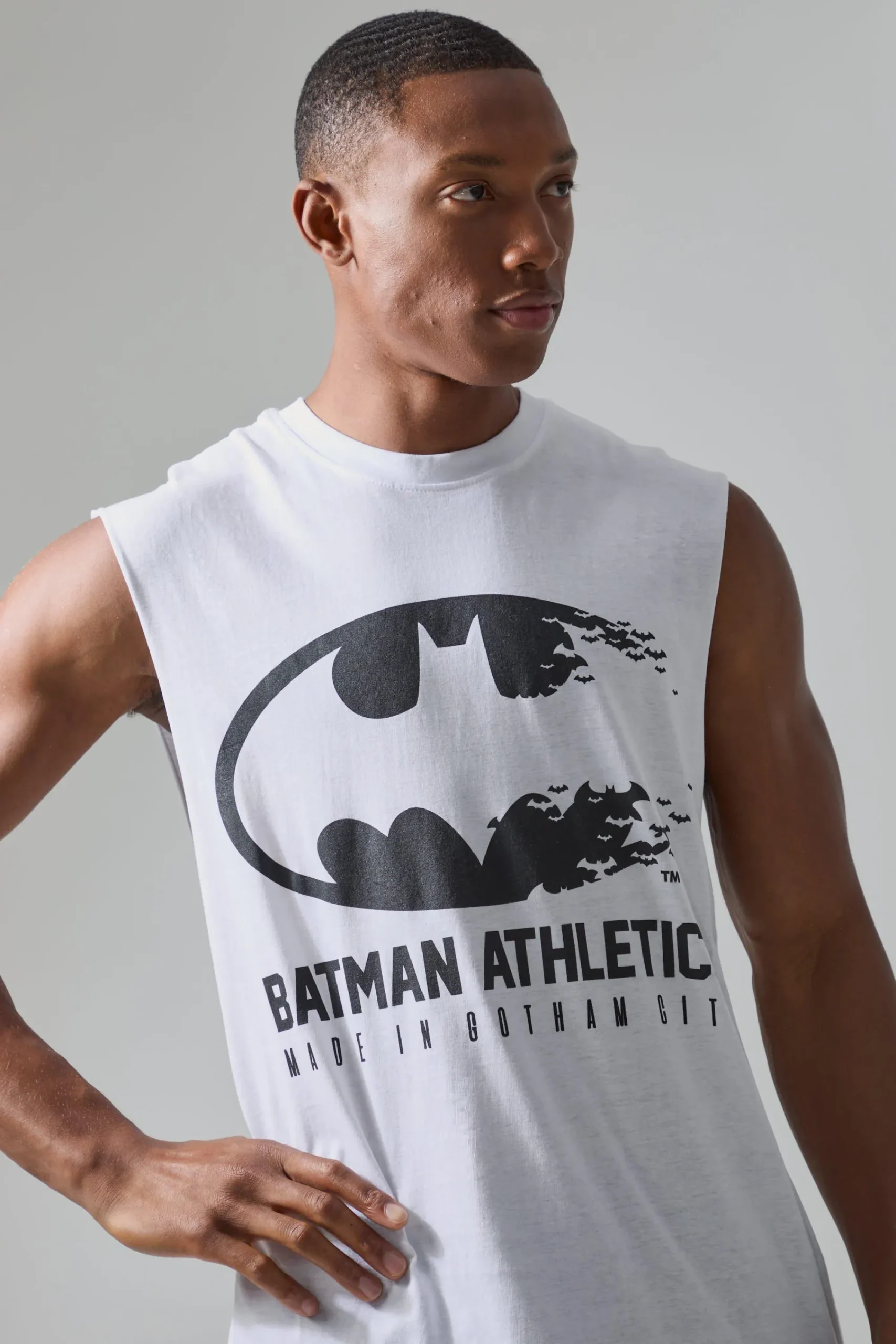 Active Batman Athletics License Reg Fit Tank | UK^boohooMAN Clearance