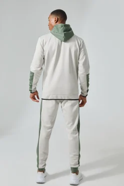 boohooMAN Active Colour Block Funnel Hooded Tracksuit | UK| Tracksuits