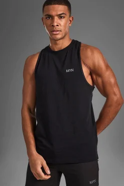 Active Gym Reg Fit Racer Tank | UK^boohooMAN Clearance