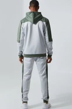 boohooMAN Active Mesh Panel Zip Through Tracksuit | UK| Tracksuits