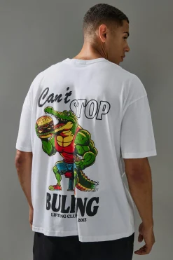 Active Oversized Can't Stop Bulking T-shirt | UK^boohooMAN