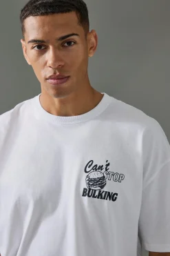 Active Oversized Can't Stop Bulking T-shirt | UK^boohooMAN