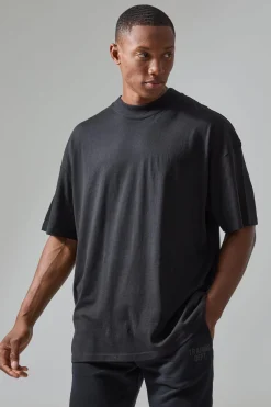 Active Oversized Extended Neck Bronx Gym Graphic T-shirt | UK^boohooMAN Sale