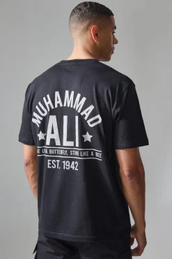 Active Oversized Muhammad Ali Est. 1942 License T-shirt | UK^boohooMAN Online