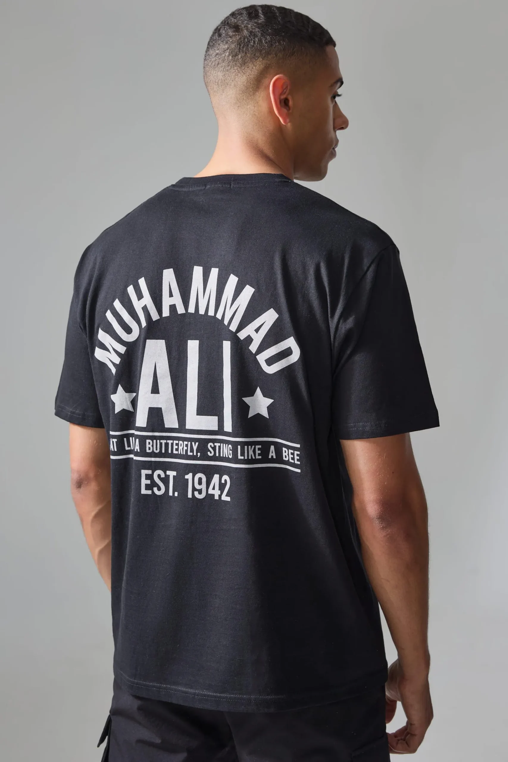 Active Oversized Muhammad Ali Est. 1942 License T-shirt | UK^boohooMAN Online