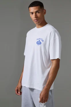 Active Oversized Padel Club Sports League T-shirt | UK^boohooMAN