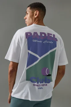 Active Oversized Padel Club Graphic T-shirt | UK^boohooMAN New