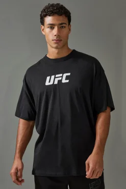 Active Oversized UFC Focus Fuels Champions License T-shirt | UK^boohooMAN