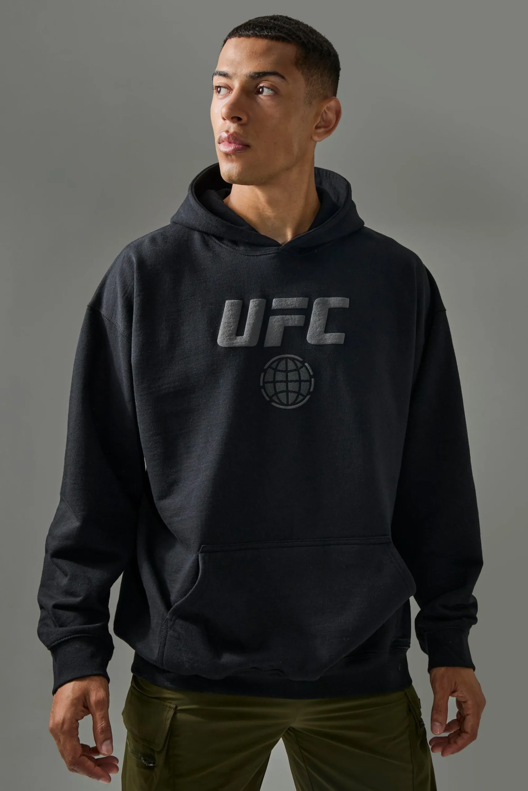 boohooMAN Active Oversized UFC Puff Print License Hoodie | UK| Hoodies & Sweatshirts
