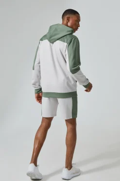 boohooMAN Active Scuba Mesh Panel Zip Through Short Tracksuit | UK| Tracksuits