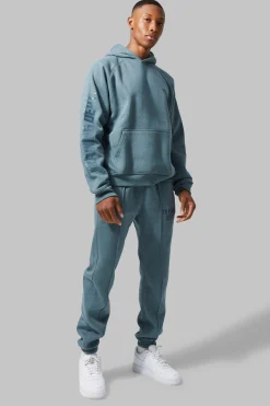 boohooMAN Active Training Dept Boxy Hooded Tracksuit | UK| Tracksuits