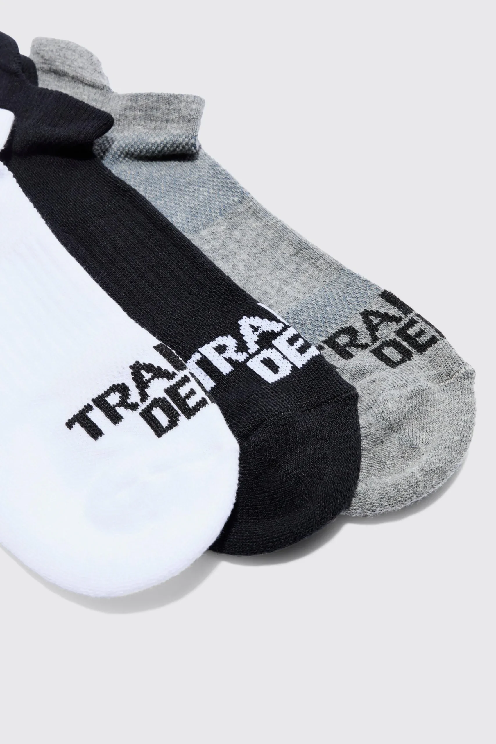 boohooMAN Active Training Dept Cushioned Trainer 3 Pack Socks | UK| Underwear & Socks|Underwear & Socks