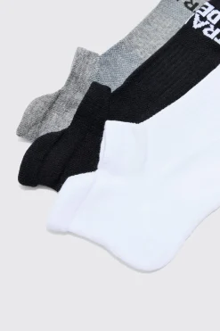 boohooMAN Active Training Dept Cushioned Trainer 3 Pack Socks | UK| Underwear & Socks|Underwear & Socks