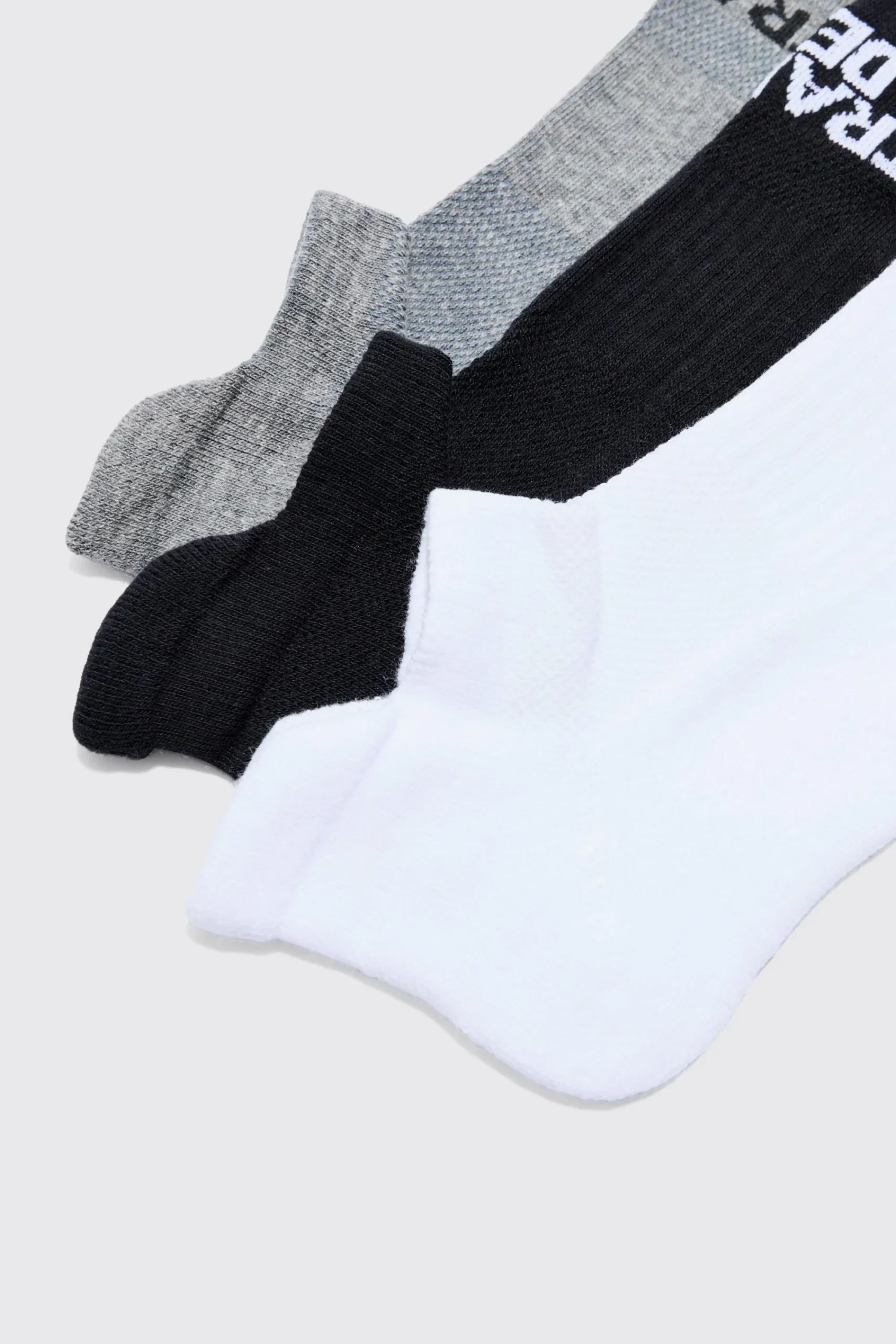 boohooMAN Active Training Dept Cushioned Trainer 3 Pack Socks | UK| Underwear & Socks|Underwear & Socks