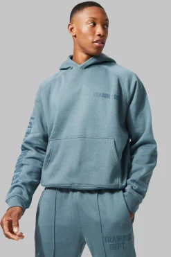 boohooMAN Active Training Dept Oversized Boxy Hoodie | UK| Hoodies & Sweatshirts