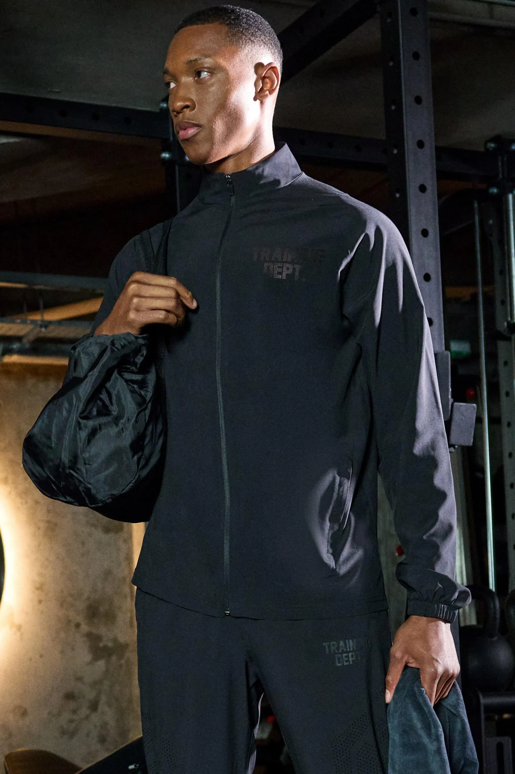 boohooMAN Active Training Dept Panelled Regular Fit Funnel Neck Jacket | UK| Coats & Jackets