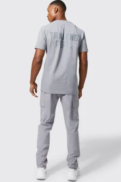 Active Training Dept Performance Slim T-shirt | UK^boohooMAN