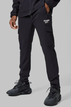 boohooMAN Active Training Dept Tapered Cargo Joggers | UK| Trousers|Joggers