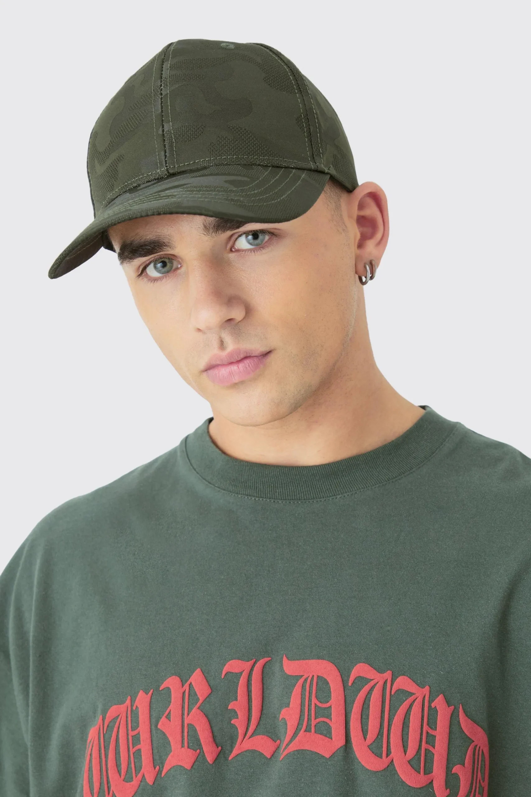boohooMAN All Over Camo Print Cap In | UK| Hats & Caps