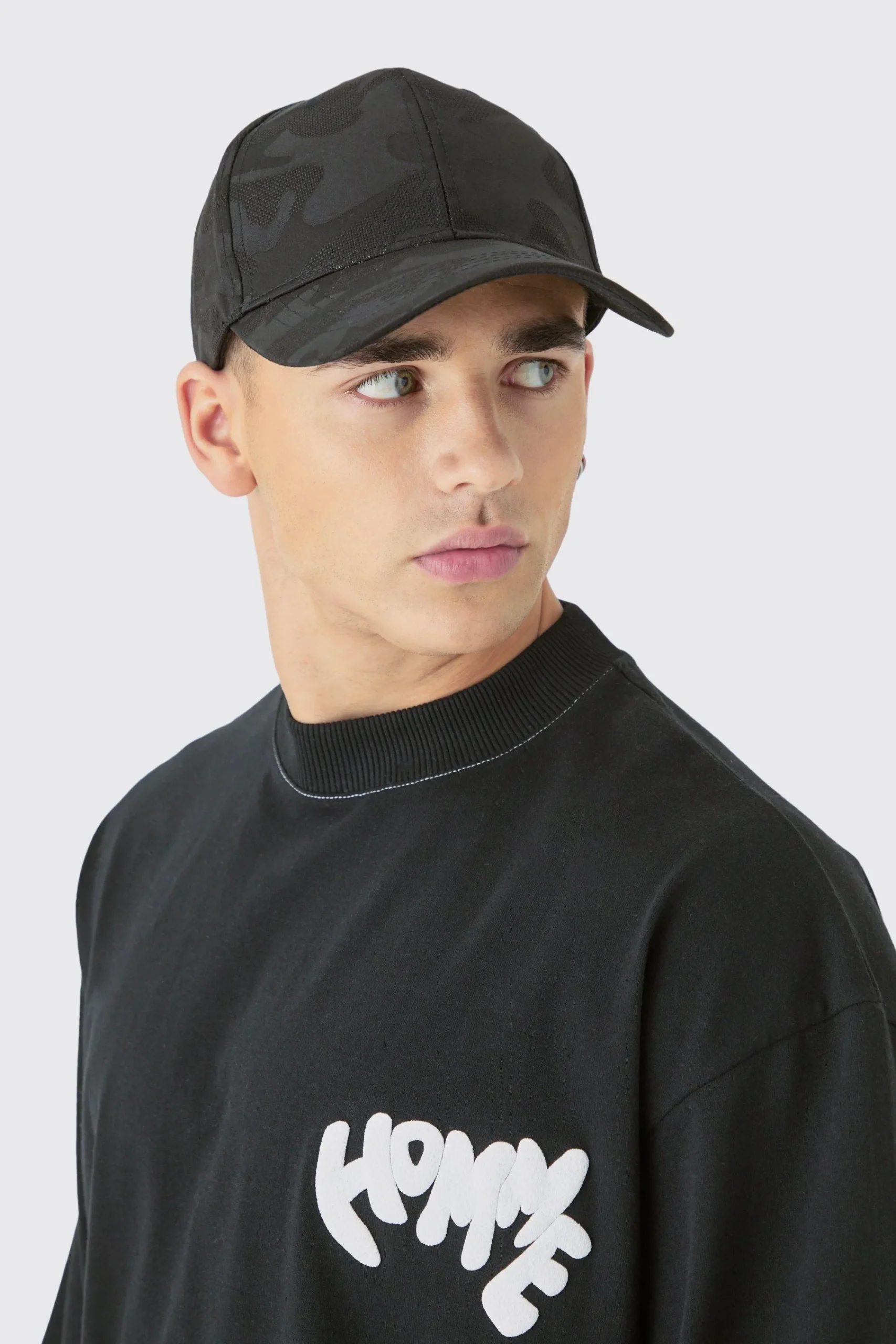 boohooMAN All Over Camo Print Cap In | UK| Hats & Caps