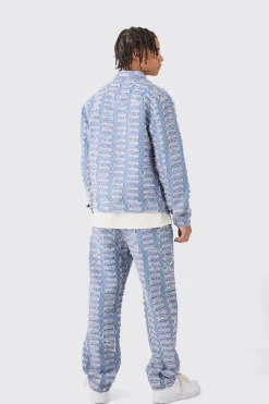 boohooMAN All Over Distressed Denim Jacket | UK| Coats & Jackets