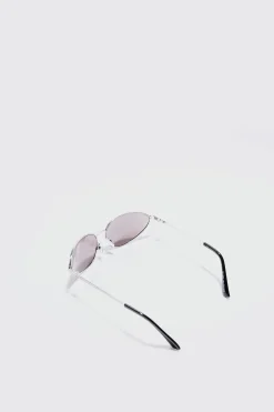 boohooMAN Angled Metal Sunglasses With Lens In | UK| Sunglasses