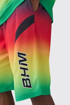 boohooMAN Applique Moto Mesh Long Length Basketball Shorts | UK| Shorts