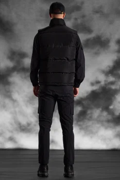 boohooMAN ArrDee Funnel Neck Quilted 13 Gilet | UK| Coats & Jackets