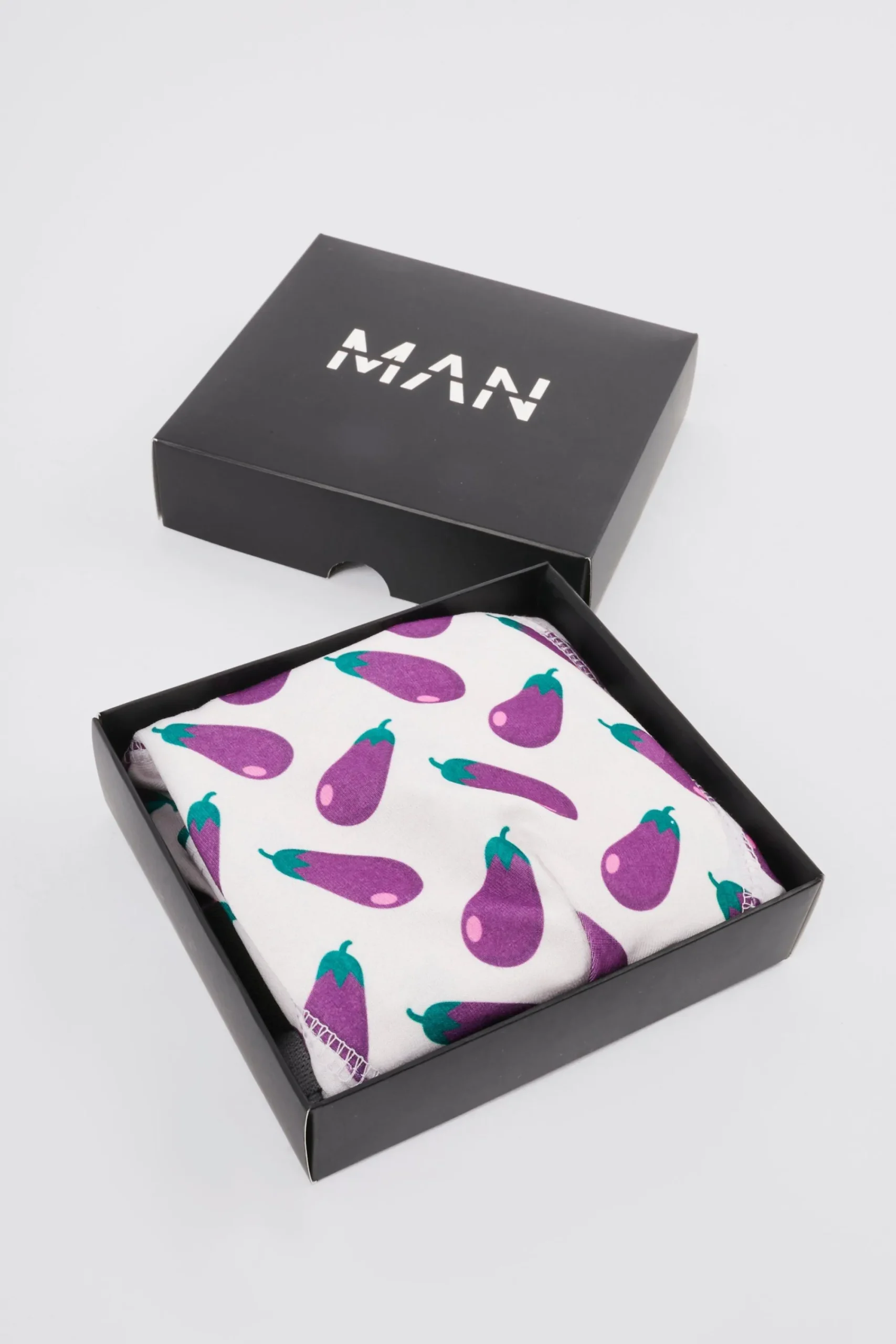 boohooMAN Aubergine Printed Boxers In Gift Box | UK| Underwear & Socks|Underwear & Socks