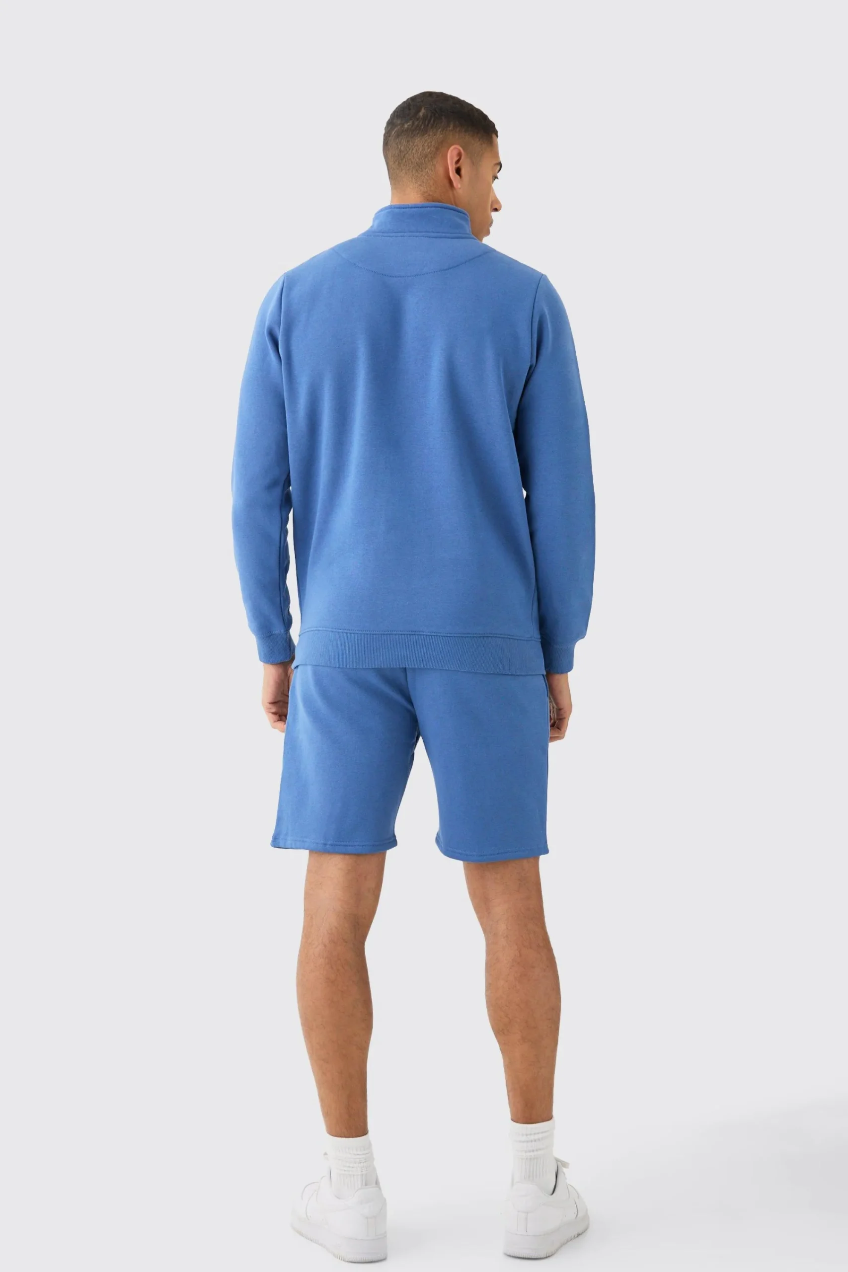 boohooMAN B Applique Funnel Neck Short Tracksuit | UK| Tracksuits