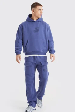 boohooMAN B Cargo Pocket Gusset Tracksuit | UK| Tracksuits