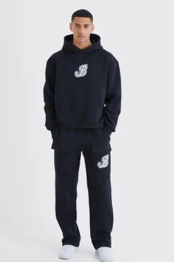 boohooMAN B Cargo Pocket Gusset Tracksuit | UK| Tracksuits