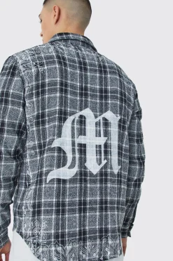 boohooMAN Back Printed Bandana Check Shirt | UK| Shirts