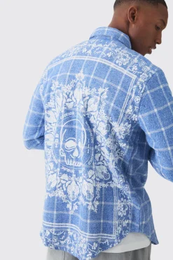 boohooMAN Back Printed Bandana Check Shirt | UK| Shirts