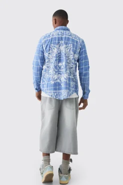 boohooMAN Back Printed Bandana Check Shirt | UK| Shirts