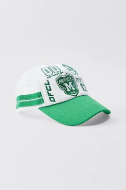 boohooMAN Badge Foam Trucker Cap In | UK| Hats & Caps