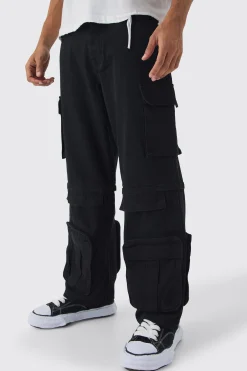 boohooMAN Baggy Fit Cargo Zip Off Jeans | UK| Jeans