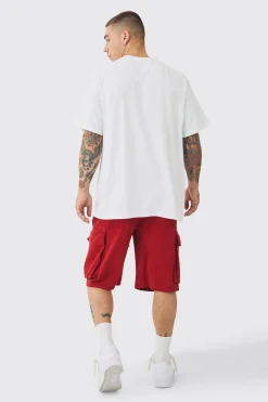 boohooMAN Baggy Fit Elasticated Waist Extended Drawcord Cargo Shorts | UK| Shorts