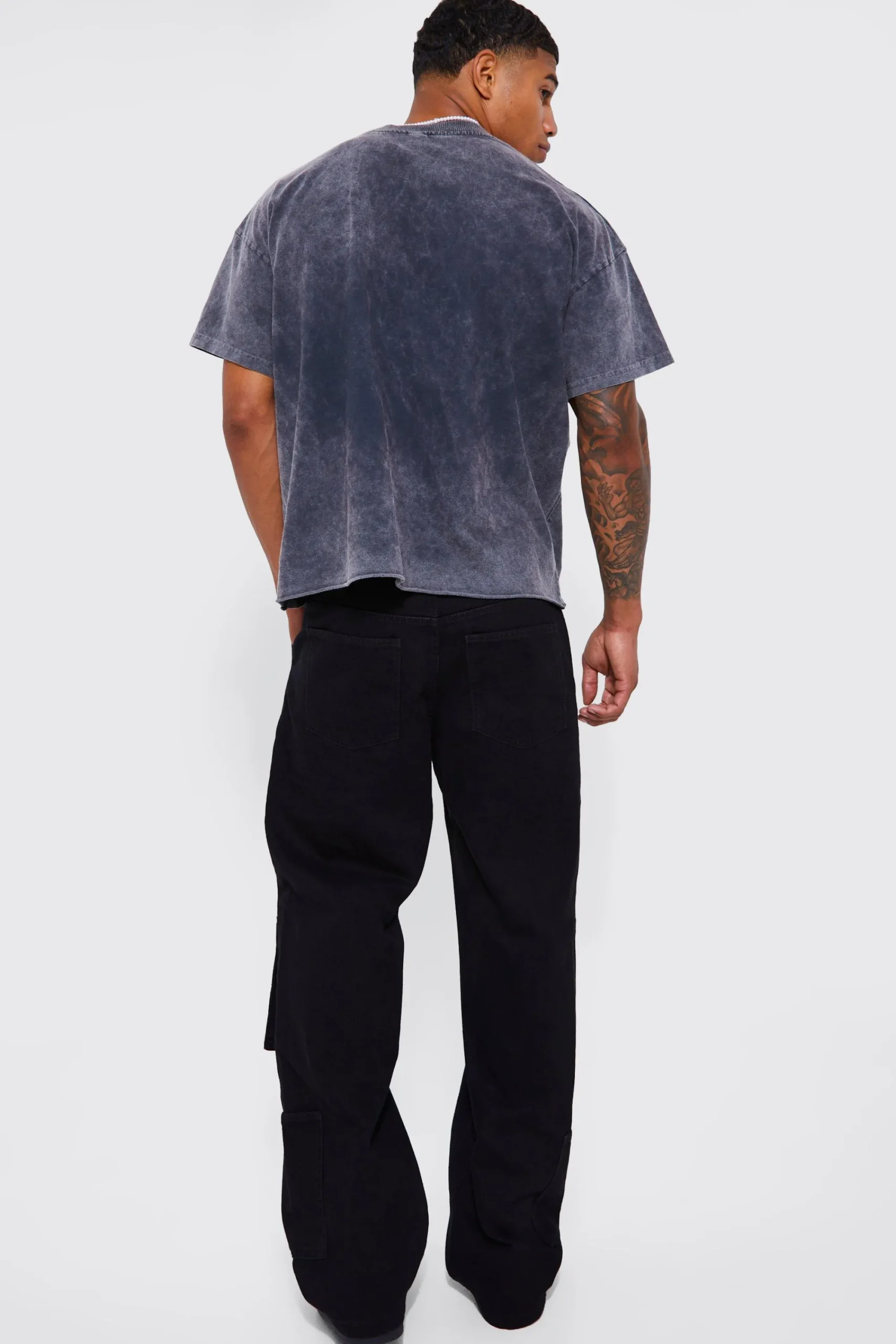 boohooMAN Baggy Fit Multi Cargo Pocket Jeans | UK| Trousers|Cargos