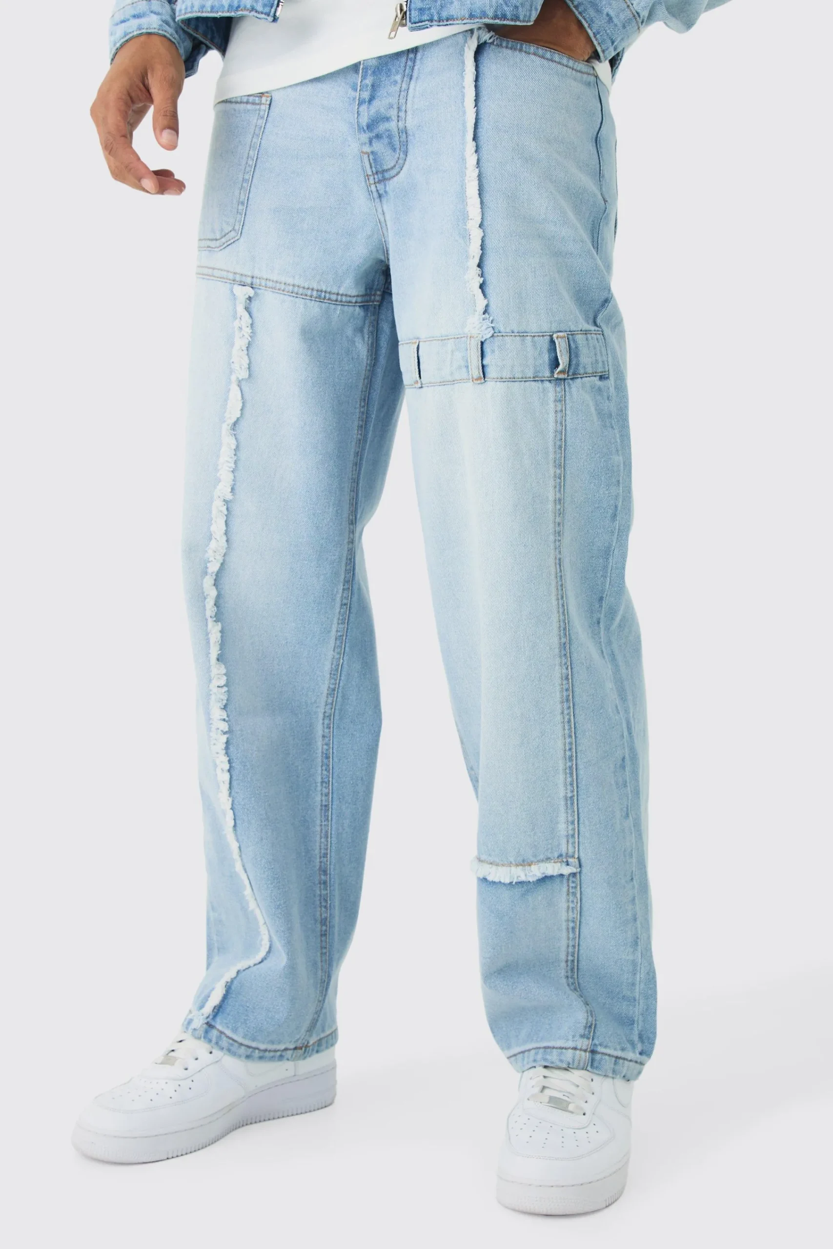 boohooMAN Baggy Fit Rigid Dirty Wash Carpenter Jeans | UK| Trousers|Sets & Co-Ords